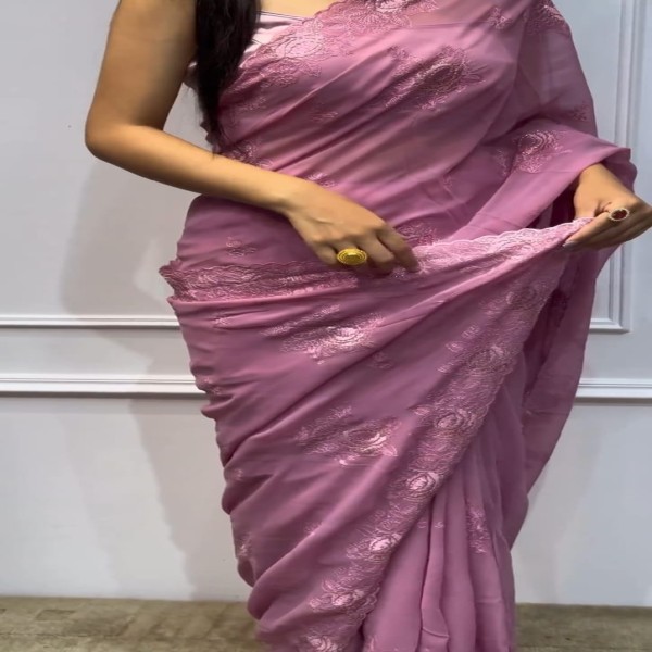 Latest Designer Georgette Saree S-139