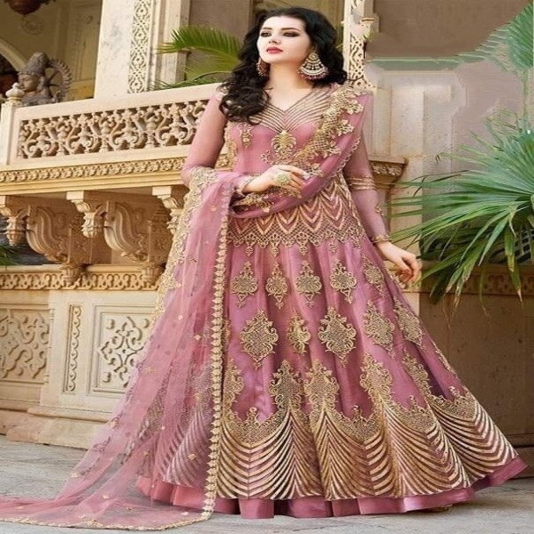 Georgette Embroidary Party Wear three peace 104