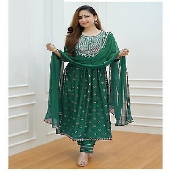 Exclusive Cotton Skin Print High Quality Three Piece For Women - 3 Pice Dress 18