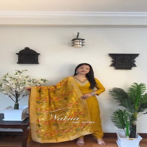 Exclusive Cotton Skin Print High Quality Three Piece For Women - 3 Pice Dress 24