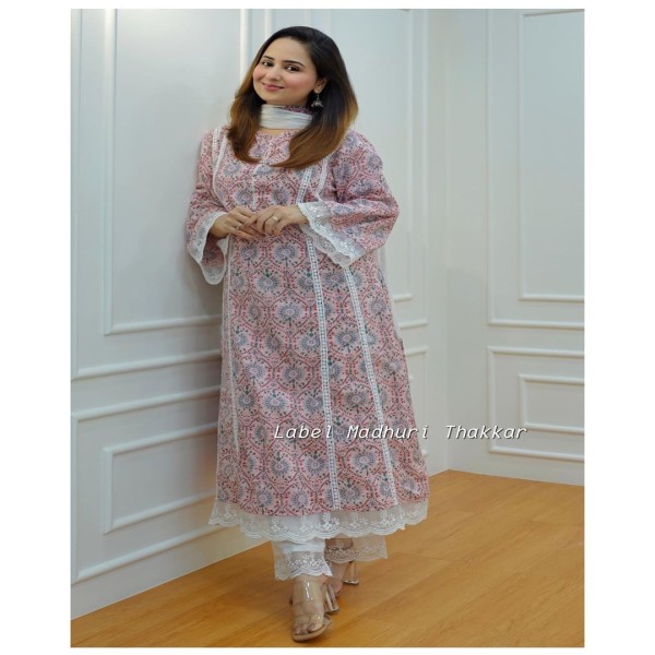 Exclusive Cotton Skin Print High Quality Three Piece For Women - 3 Pice Dress 29