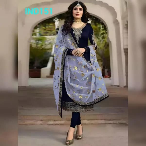 Georgette Embroidary Party Wear three peace 106