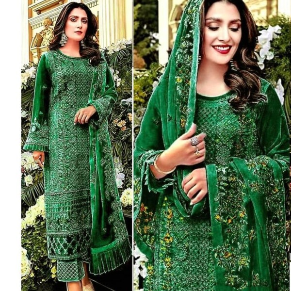 Georgette Embroidary Party Wear three peace 110