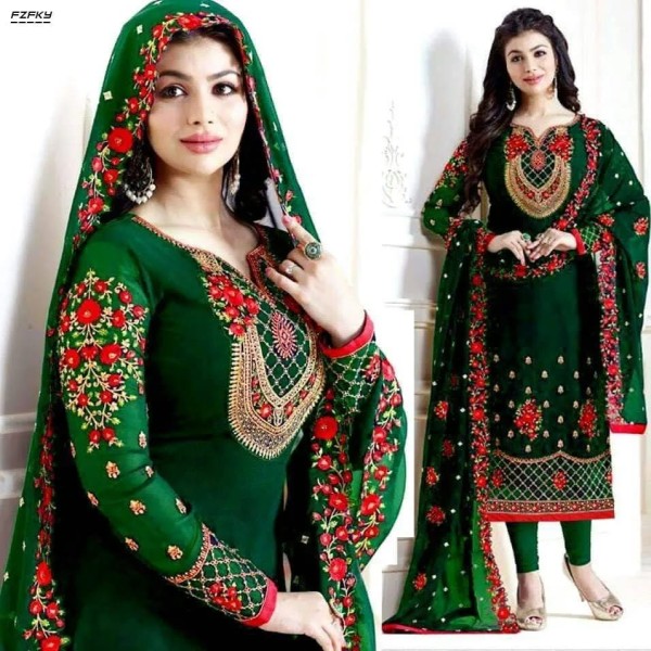 Georgette Embroidary Party Wear three peace 119