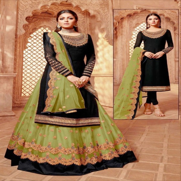 Georgette Embroidary Party Wear three peace 130