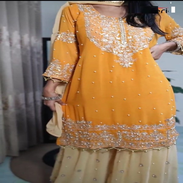 Georgette Embroidary Party Wear three peace 129