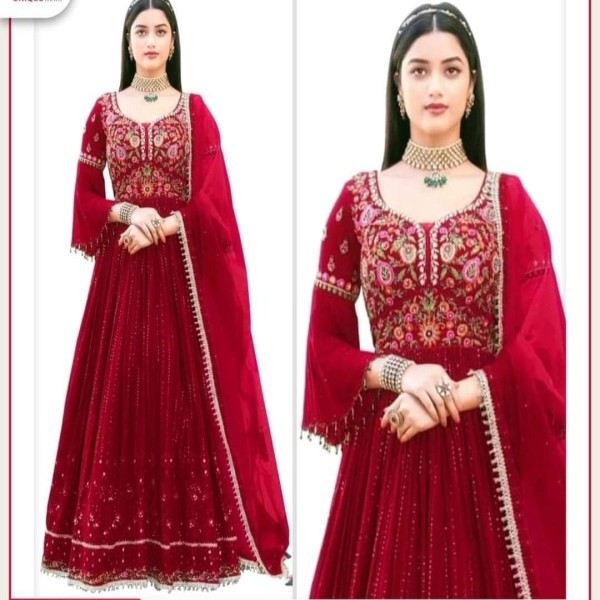 Georgette Embroidary Party Wear three peace 119